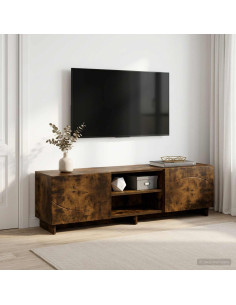 Supporto TV 140 x 34.5 x 40 cm Rovere Fumo Legno ingegnerizzato