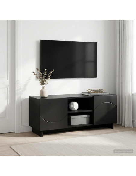 Supporto TV 90 x 34.5 x 40 cm Nero Legno ingegnerizzato