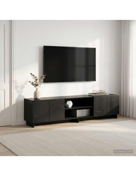 Supporto TV 179,5 x 34,5 x 40 cm Nero Legno ingegnerizzato