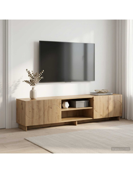 Supporto TV 179.5 x 34.5 x 40 cm Rovere Artigianale