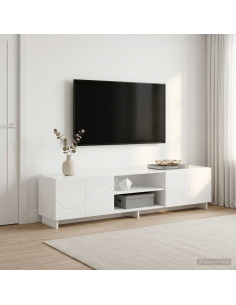 Supporto TV 179.5 x 34.5 x 40 cm Bianco Lucido