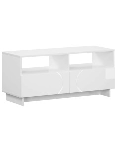Supporto TV 90 x 34.5 x 40 cm Bianco Lucido 2