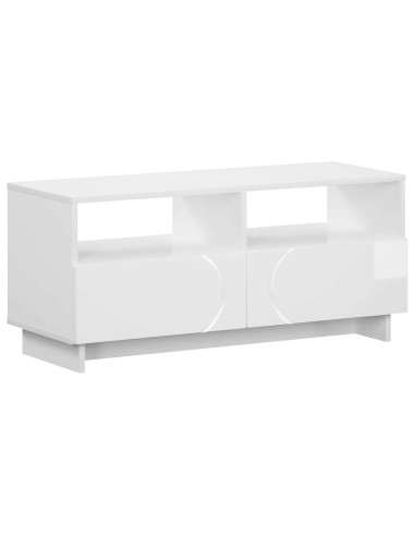 Supporto TV 90 x 34.5 x 40 cm Bianco Lucido