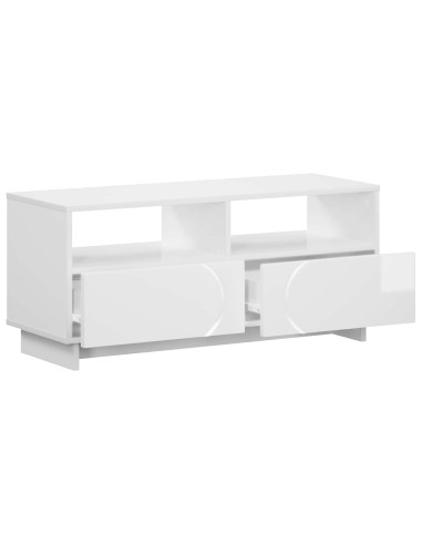 Supporto TV 90 x 34.5 x 40 cm Bianco Lucido