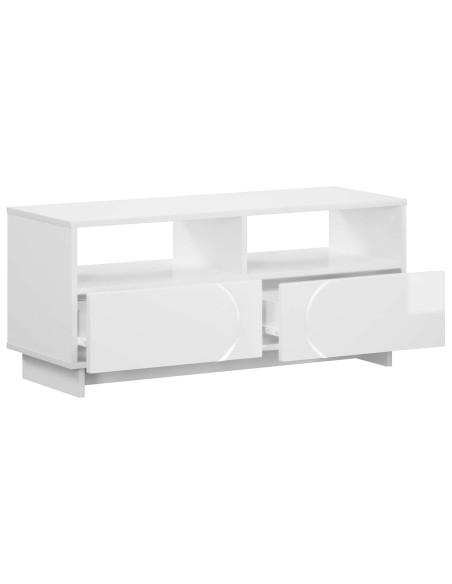 Supporto TV 90 x 34.5 x 40 cm Bianco Lucido