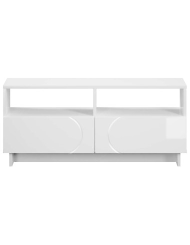 Supporto TV 90 x 34.5 x 40 cm Bianco Lucido