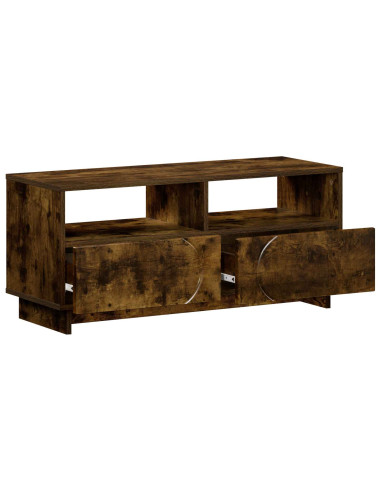 Supporto TV 90 x 34,5 x 40 cm Rovere Fumo Legno ingegnerizzato