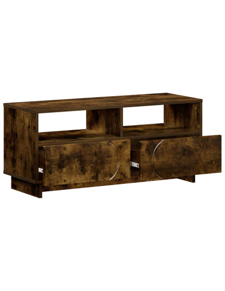 Supporto TV 90 x 34,5 x 40 cm Rovere Fumo Legno ingegnerizzato