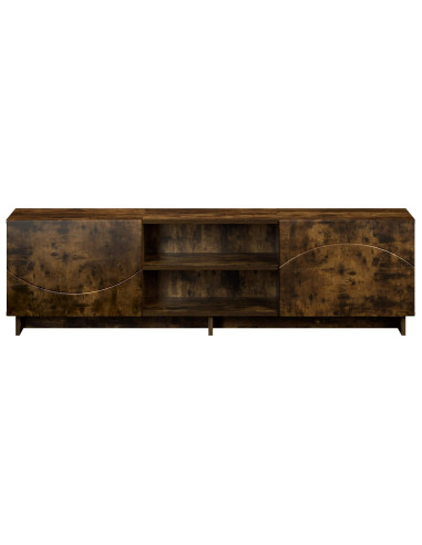 Supporto TV 140 x 34.5 x 40 cm Rovere Fumo Legno ingegnerizzato