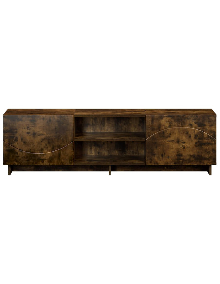 Supporto TV 140 x 34.5 x 40 cm Rovere Fumo Legno ingegnerizzato
