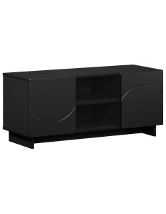Supporto TV 90 x 34.5 x 40 cm Nero Legno ingegnerizzato 2