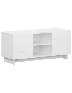 Supporto TV 90 x 34.5 x 40 cm Bianco Legno ingegnerizzato 2