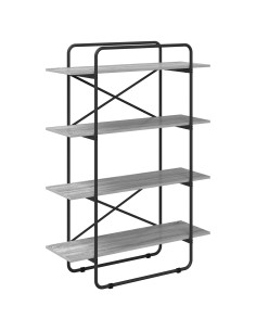 Libreria 4 livelli 100 x 35 x 140 cm PB Sonoma grigio 2