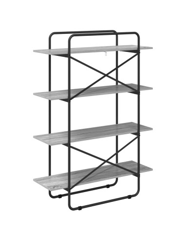 Libreria 4 livelli 100 x 35 x 140 cm PB Sonoma grigio