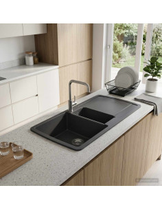 Lavello da cucina a doppia vasca Granito 96 x 50 x 31 cm