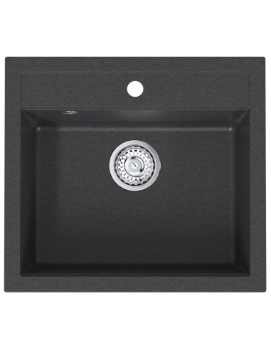 Lavello cucina vasca singola Granito 60 x 51 x 30.5 cm Grafite