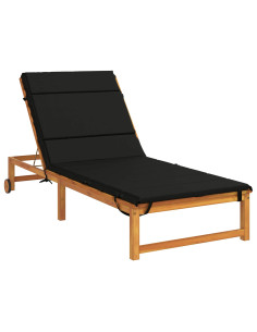 Cuscino per Lettino GEMERT 100% Poliestere Nero 200 x 80 x 3 cm 2