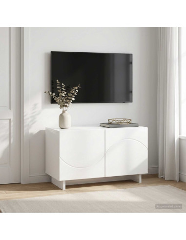 Supporto TV 60 x 34.5 x 40 cm Bianco Lucido