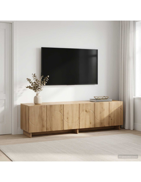 Supporto TV 140 x 34.5 x 40 cm Rovere Artigianale