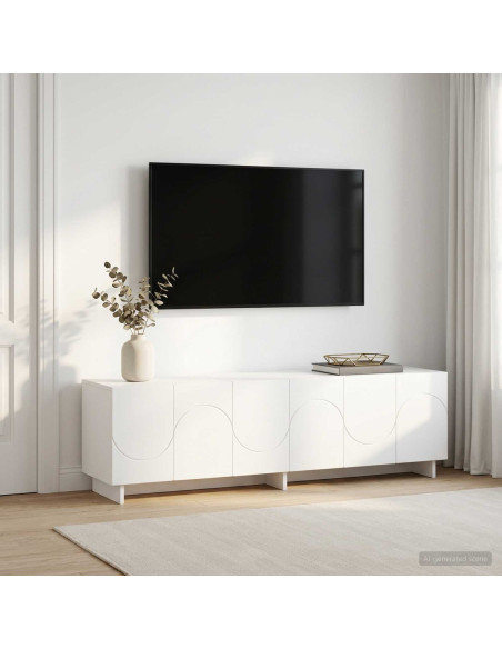 Supporto TV 140 x 34.5 x 40 cm Bianco Legno ingegnerizzato