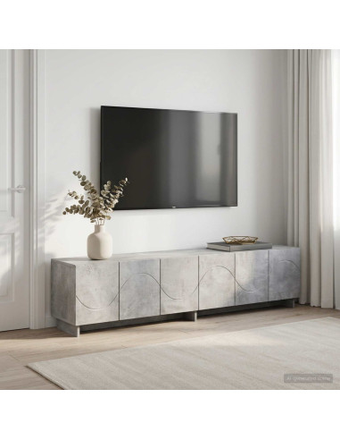 Supporto TV 179.5 x 34.5 x 40 cm Grigio Cemento