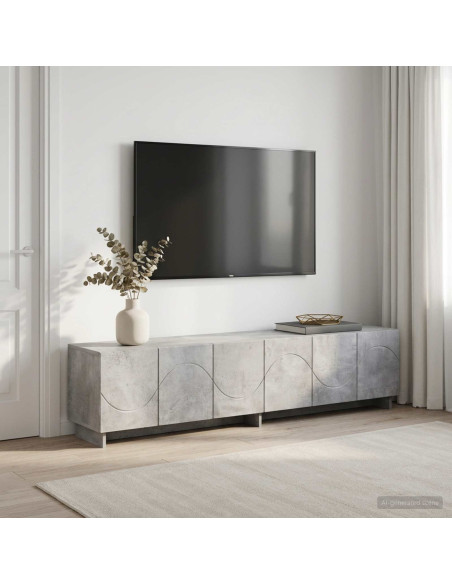 Supporto TV 179.5 x 34.5 x 40 cm Grigio Cemento