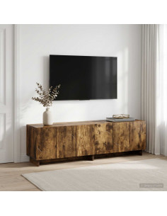 Supporto TV 140 x 34.5 x 40 cm Rovere Fumo Legno ingegnerizzato