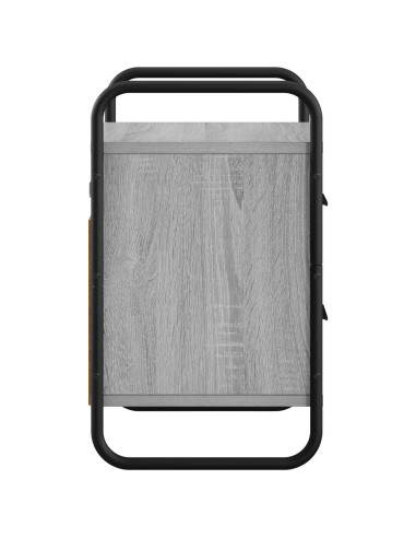 Mobiletto da Letto Appeso Sonoma grigio 40 x 30 x 50 cm