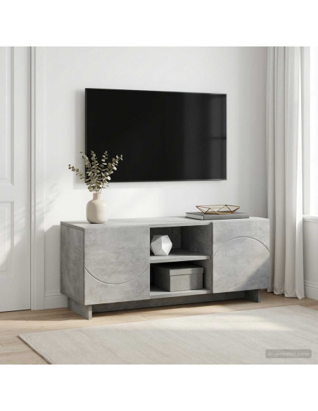 Supporto TV 90 x 34.5 x 40 cm Grigio Cemento