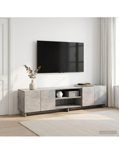 Supporto TV 179,5 x 34,5 x 40 cm Grigio Cemento