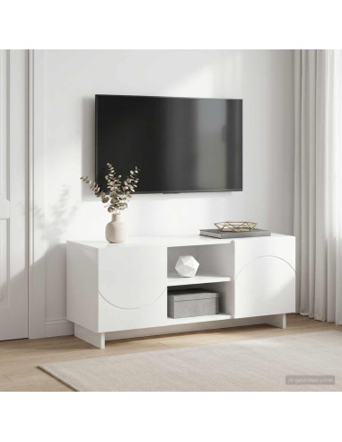 Supporto TV 90 x 34.5 x 40 cm Bianco Lucido
