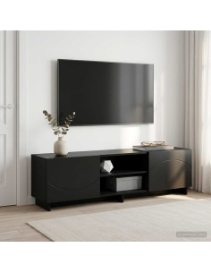 Supporto TV 140 x 34.5 x 40 cm Nero Legno ingegnerizzato