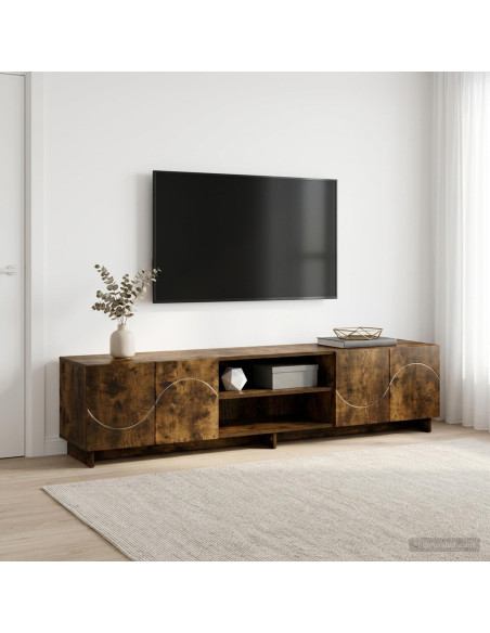 Supporto TV 179.5 x 34.5 x 40 cm Rovere Fumo