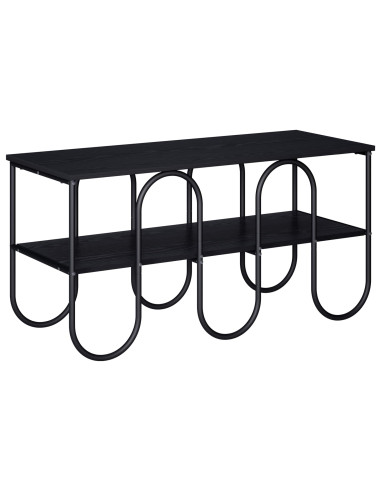 Supporto TV 100 x 40 x 50 cm Rovere Nero Legno multistrato