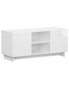 Supporto TV 90 x 34.5 x 40 cm Bianco Lucido 2