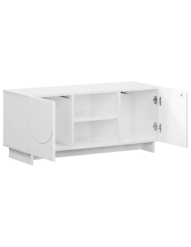 Supporto TV 90 x 34.5 x 40 cm Bianco Lucido