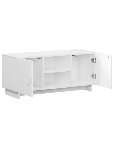 Supporto TV 90 x 34.5 x 40 cm Bianco Lucido