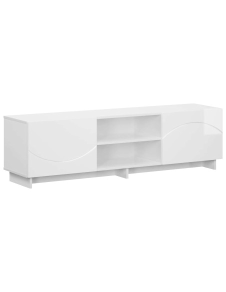 Supporto TV 140 x 34.5 x 40 cm Bianco Lucido