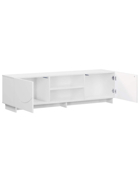 Supporto TV 140 x 34.5 x 40 cm Bianco Lucido