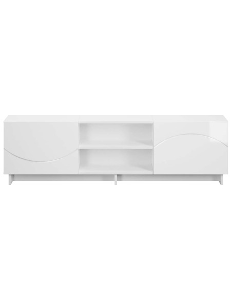 Supporto TV 140 x 34.5 x 40 cm Bianco Lucido