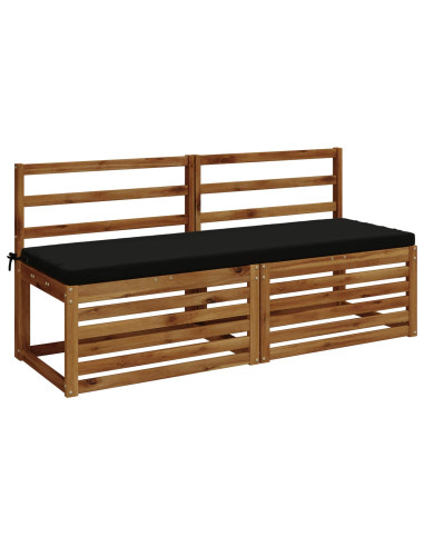 Cuscino per panchina SOEST 100% Poliestere Nero 140 x 50 x 5 cm