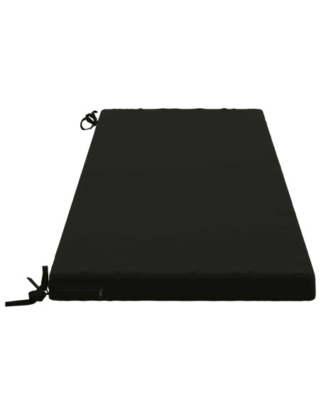 Cuscino per panchina SOEST 100% Poliestere Nero 140 x 50 x 5 cm