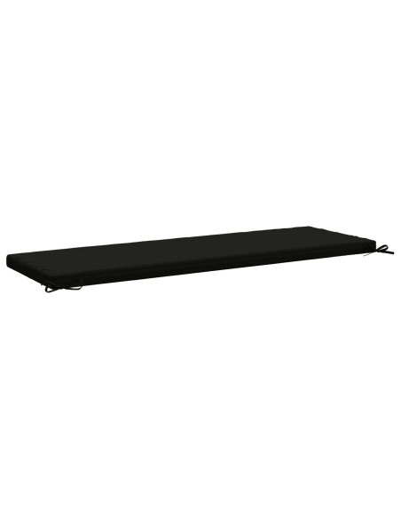 Cuscino per panchina SOEST 100% Poliestere Nero 140 x 50 x 5 cm