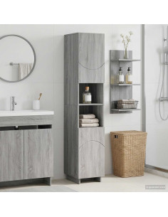 Mobile da bagno Sonoma grigio 36.5 x 38 x 180 cm