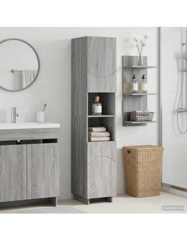 Mobile da bagno Sonoma grigio 36.5 x 38 x 180 cm