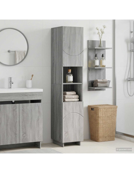 Mobile da bagno Sonoma grigio 36.5 x 38 x 180 cm