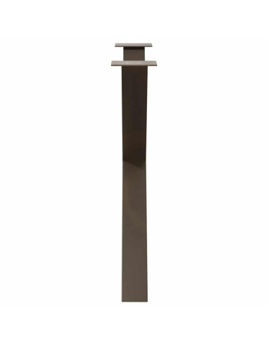 Gambe per tavolo da pranzo a forma di X 2 pz in acciaio naturale 90x(72-73) cm