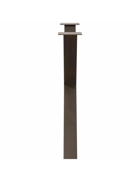Gambe per tavolo da pranzo a forma di X 2 pz in acciaio naturale 90x(72-73) cm
