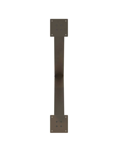 Gambe per tavolo da pranzo a forma di X 2 pz in acciaio naturale 90x(72-73) cm