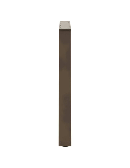 Gambe per tavolo da pranzo a forma di V 3 pz in acciaio naturale 100x(72-73,3) cm